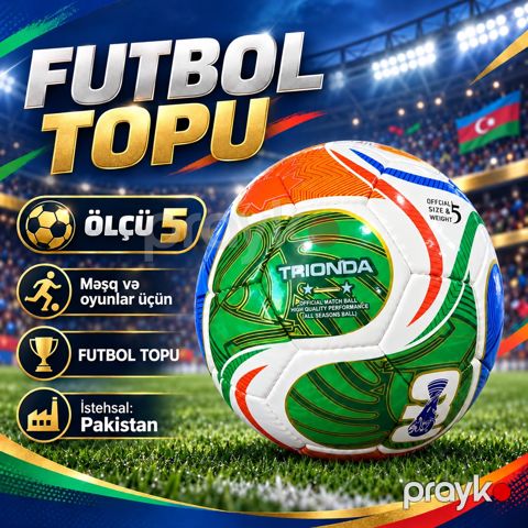 Futbol topu, Ölçü 5, Rəngbərəng — Bakı
