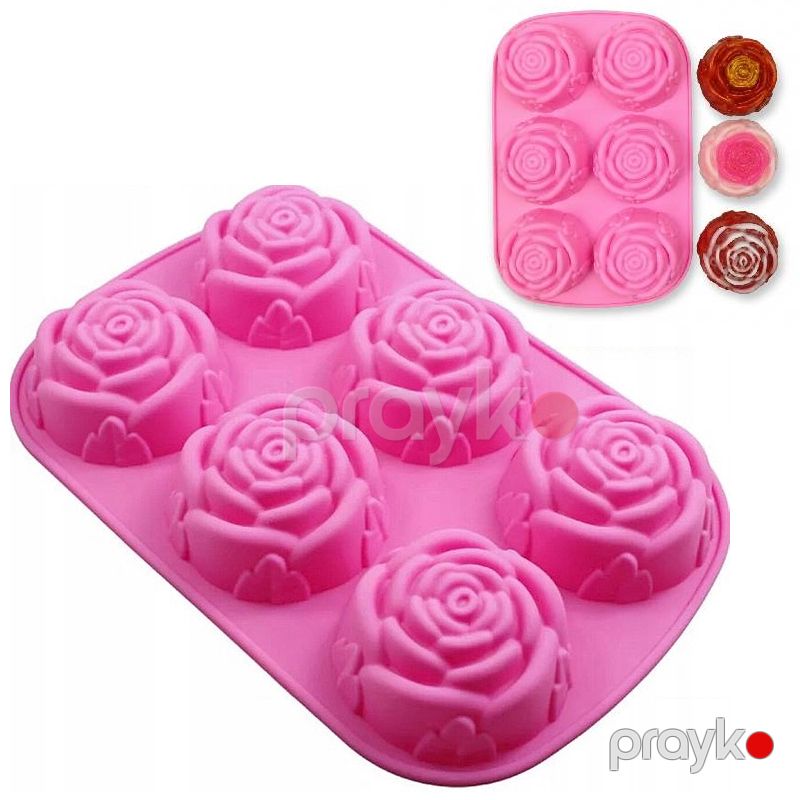 Lovesmile Silikon gül qəlibi qızılgül, sabun üçün çəhrayı silikon qəlib, pudinq üçün silikon qəlib, çiçək tort hazırlayıcı — Qablar və mətbəx əşyaları, Bakı (3)