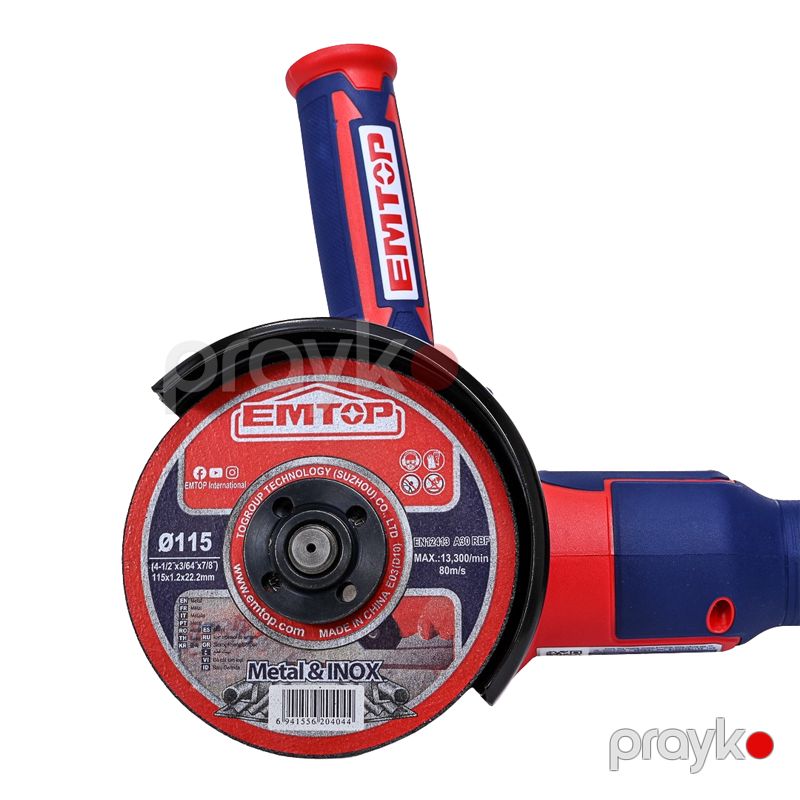 Emtop ELAG271532 - Cilalama Maşını Simsiz Cilalama Maşını 1000W Güc 115mm Disk 2 ədəd 4.0Ah Batareya — Təmir və inşaat, Bakı (2)