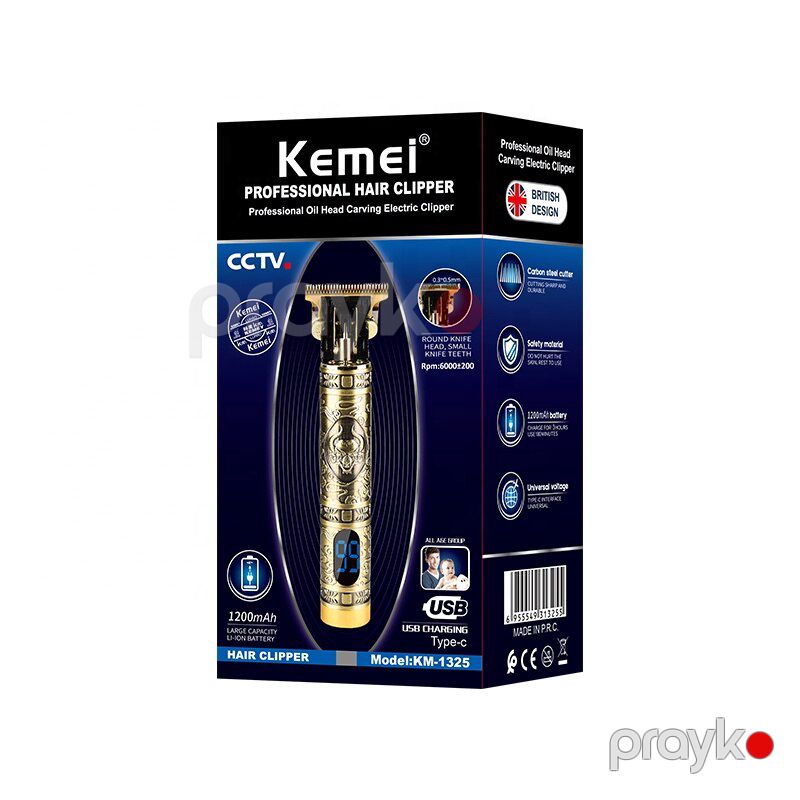 Kemei 1325 Pro Elektrikli Saç Kəsicisi metal gövdəli kişi saç kəsicisi — Usturalar, trimmerler və epilyatorlar, Bakı (4)