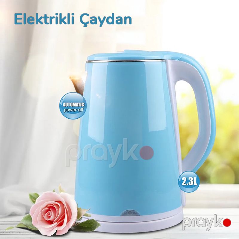 Elektrikli Çaydan Aliz Professional Çaynik 13 İstilik İzolyasiyası Böyük Tutumlu Paslanmaz Polad Çaydan 2.3L — Elektrik çaydanları və termoslar, Bakı (3)