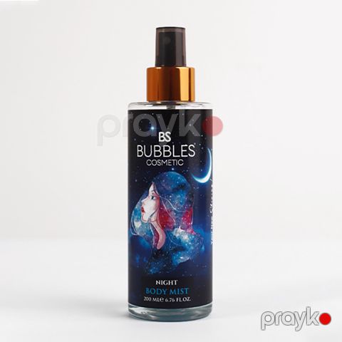 Body Mıst Nıght Bs Bubbles Cosmetics 200 Ml Qablaşdırmada Night Bədən Spreyi No: BS162 — Bakı