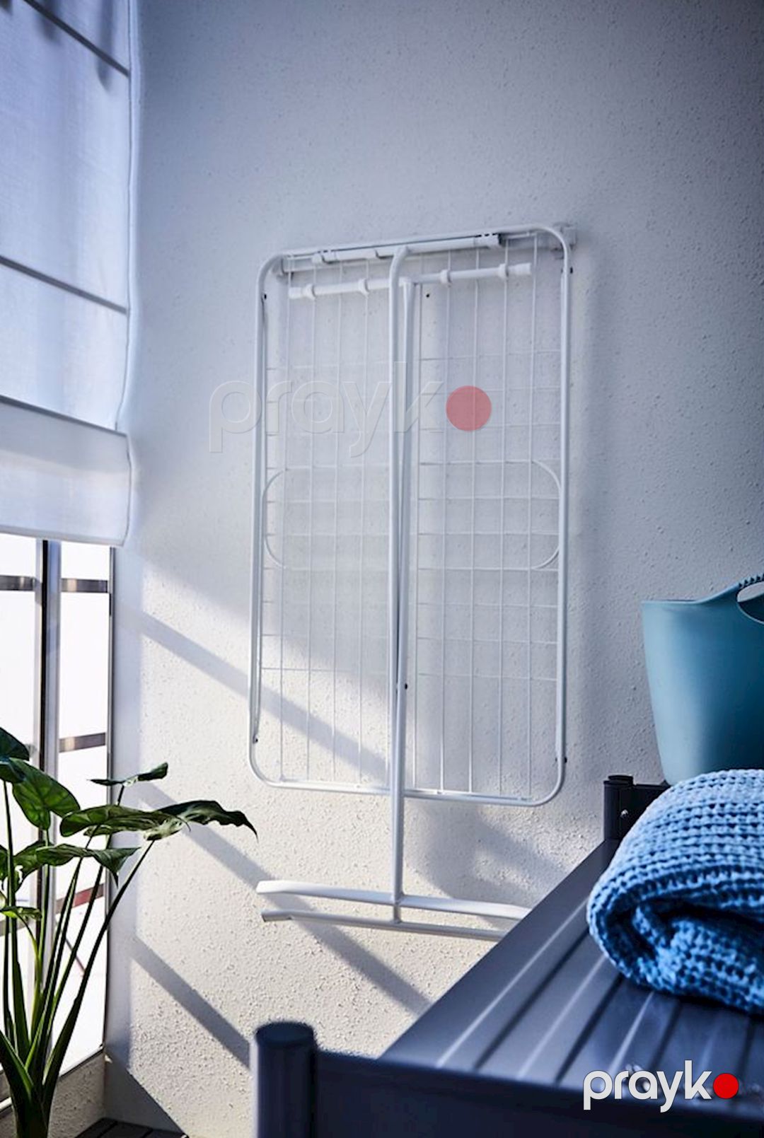 Paltar üçün quruducu IKEA Mulig, 173x57x103 sm, ağ — Mallar, Bakı (3)