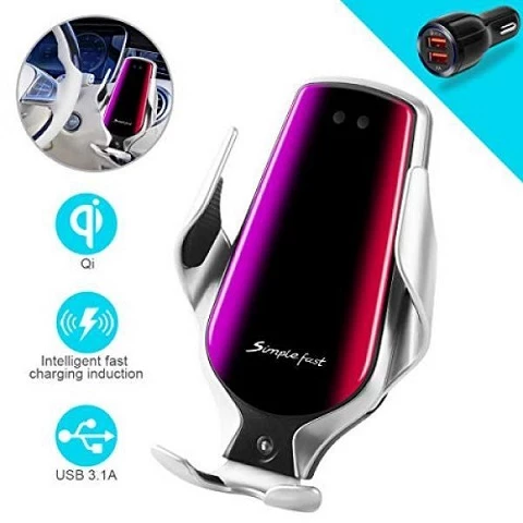 Avtomobil üçün simsiz qidalandırıcılı sensor telefon tutacağı Smart Sensor R2 — Mallar, Bakı (3)
