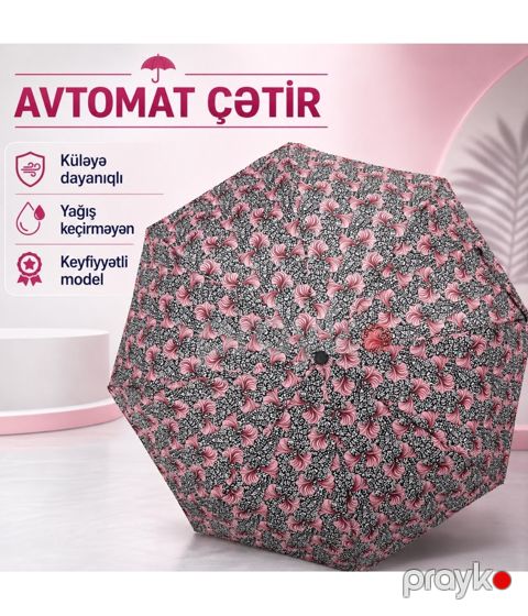 Çətir əsalı 5052, avtomatik, poliester, rəngbərəng — Bakı