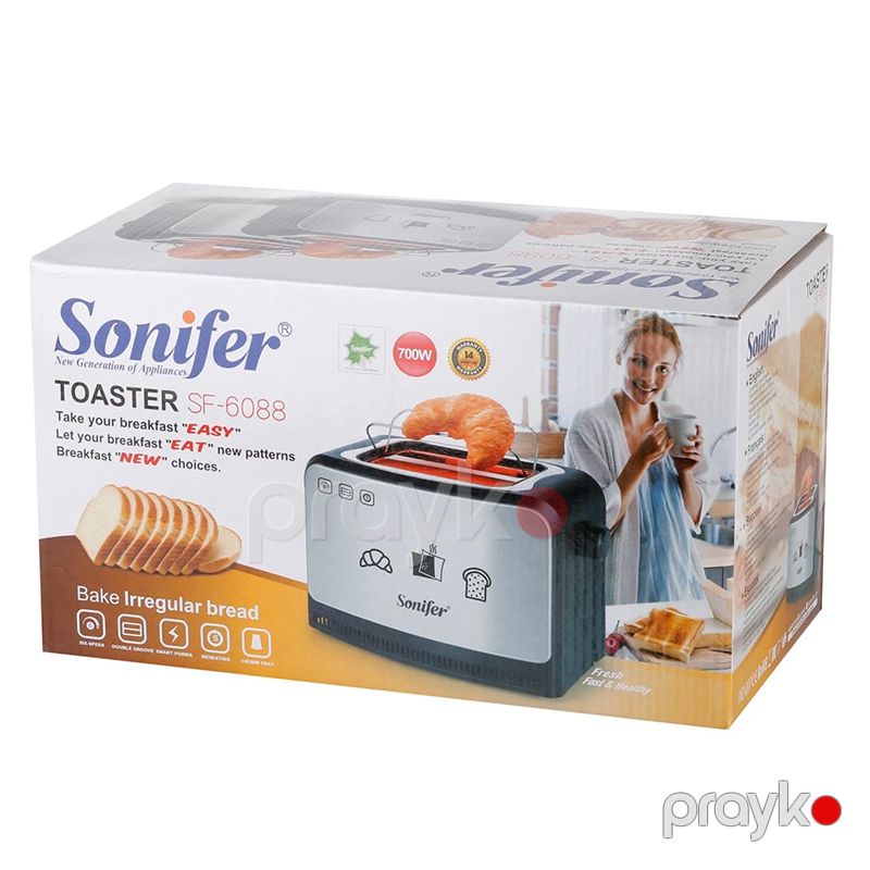 Sonifer Sf-6088 Çörək Toster Çörek Qızardıcı Toster 2 dilimli elektrikli çörək sendviç tosteri — Toster və vaflyasıcı, Bakı (6)