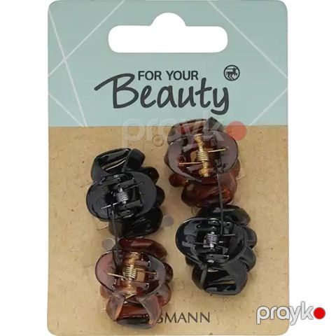 Saç üçün sıxac dəsti For your beauty 4305615964201, 4 əd, qara/qəhvəyi — Bakı
