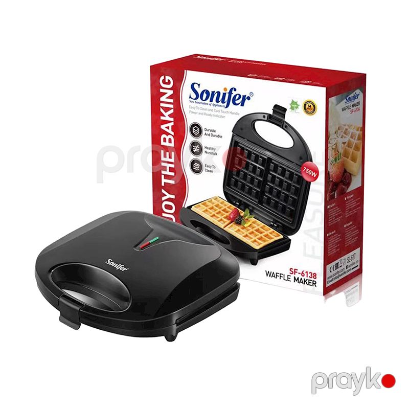 Sonıfer SF-6138 Çoxfunksiyalı Elektrikli Toster Sandviç Vafli Toster 750W — Toster və vaflyasıcı, Bakı (5)