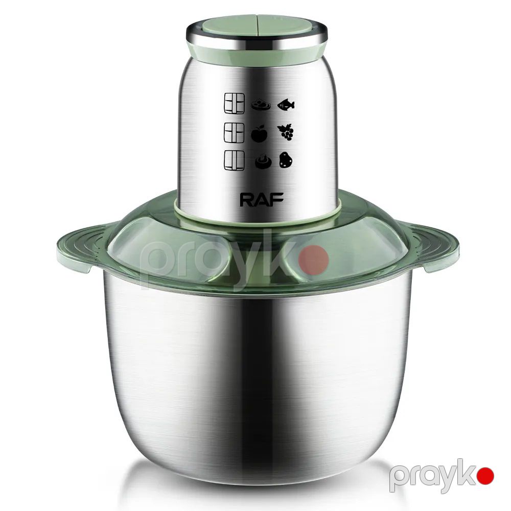 Professional Paslanmayan Polad R.7014 Doğrayıcı Qida Prosessoru 5 Başlıqlı 500W Güclü Mətbəx Doğrayıcısı 5L Tutumlu — Blenderlər, xırdalayanlar və mikserlər, Bakı (5)