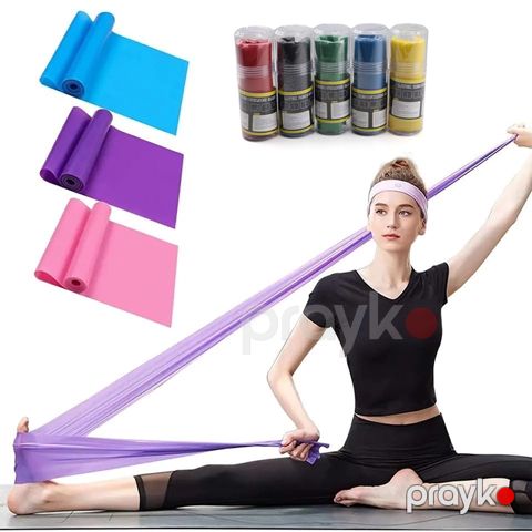 Pilates Yoga Müqavimət Bandı Davamlı Fitness Elastik Bands Müxtəlif Məşq Qrupları Üçün Elastik Band — Bakı