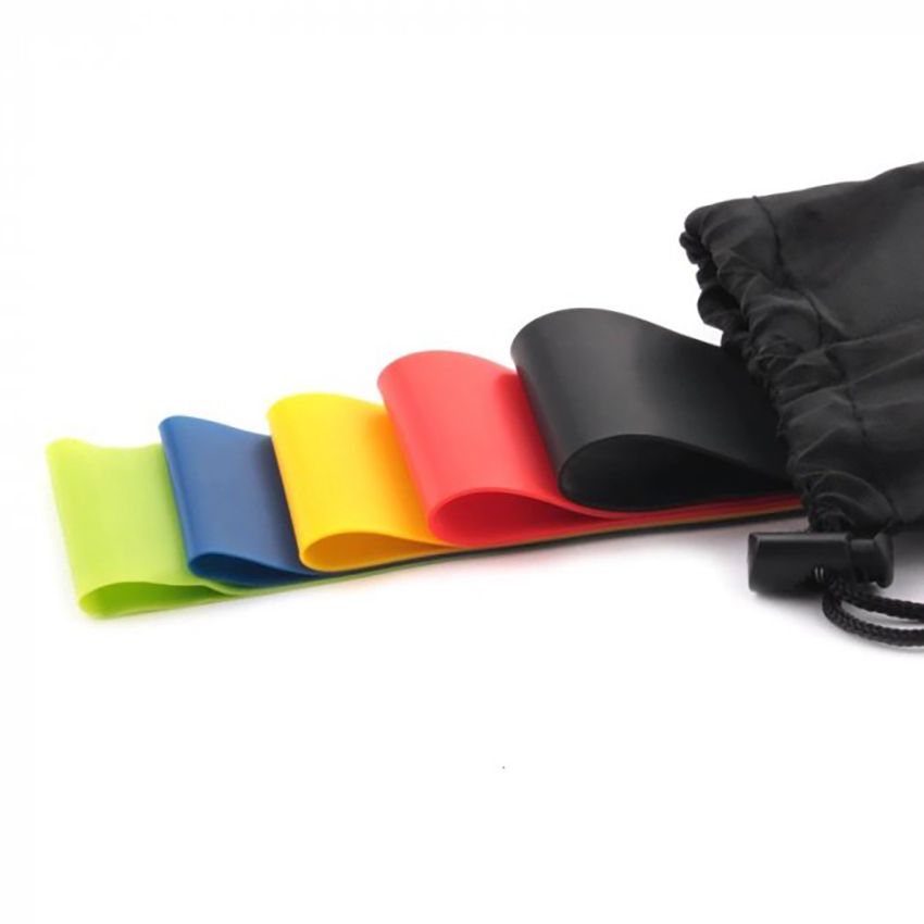 5 ədəd 5-30LB Müqavimət Bantları Set Yoga Ayaq Jqutu TPE Elastik Bantlar — Fitness və yoqa, Bakı (3)