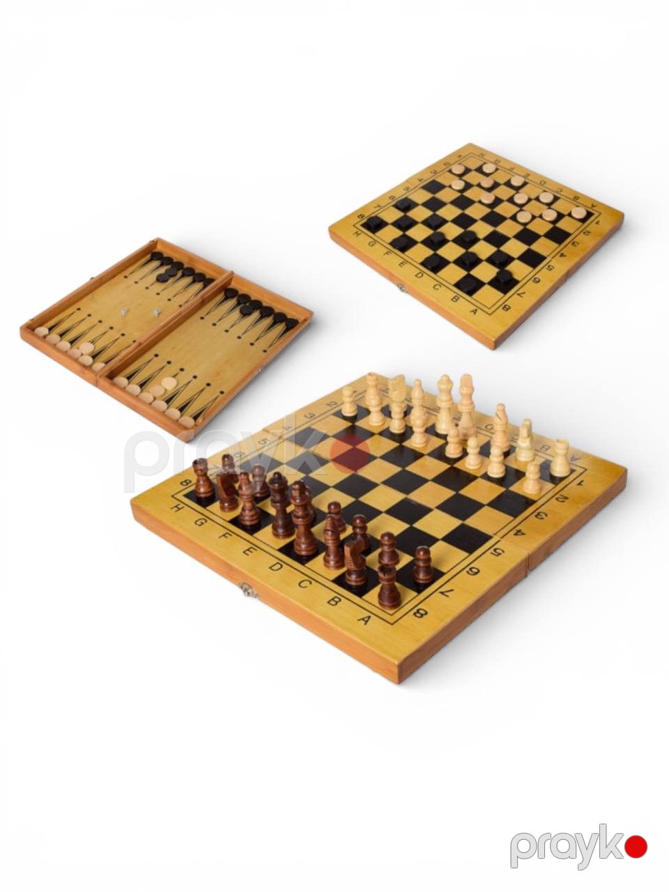 Şahmat + dama + nərd (3-ü 1-də) No Brand, taxta, 48x48 sm — Mallar, Bakı (2)
