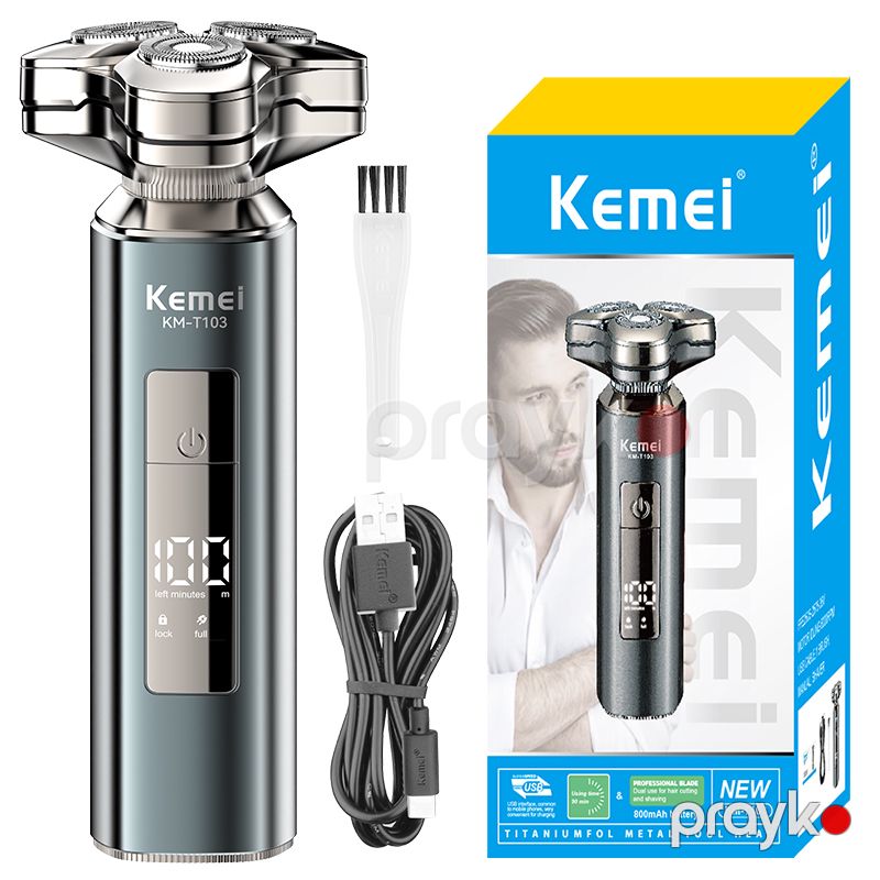 Kemeı Km-t103 - Ülgüc Yeni Portativ Yuyula bilən Elektrikli Üz Qırxma Maşını — Usturalar, trimmerler və epilyatorlar, Bakı (6)