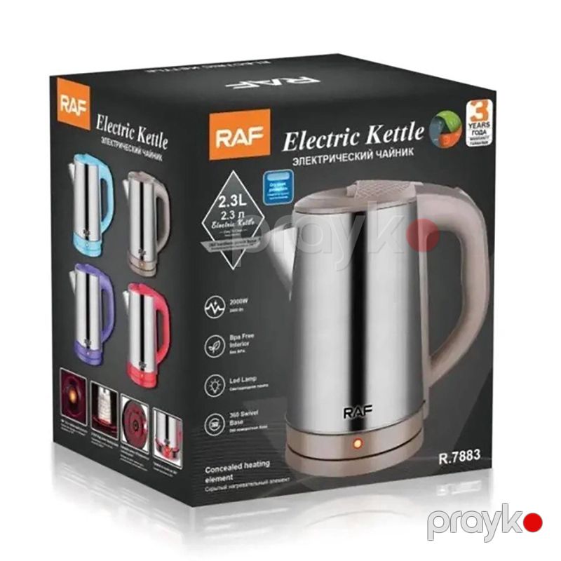RAF R-7883 Elektrikli Çaydan Paslanmaz Polad Çaydan Tutum 2,3 L — Elektrik çaydanları və termoslar, Bakı (6)