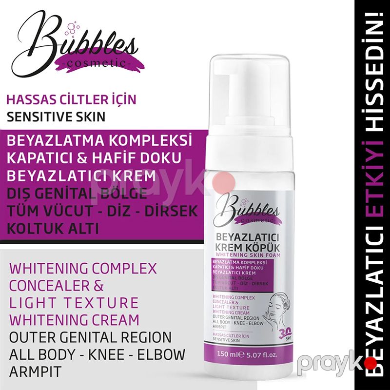 Bs Bubbles Cosmetic Ağardıcı Köpük Krem Üz, Bədən Və Genital Bölge Ağardıcı Ləkə Üçün Krem 30spf 150ml — Gözəllik və səhiyyə, Bakı (5)