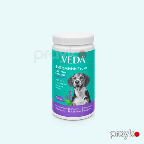 İtlər üçün vitaminlər Veda Fitomins Forte, dişlər və sümüklər üçün, 200 əd — Bakı