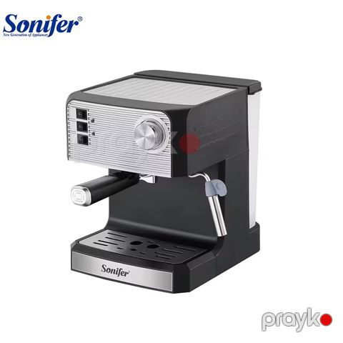 Sonifer SF-3568 Çoxfunksiyalı Qəhvə Maşını Yüksək Keyfiyyətli Kappuçino Espresso Kofe Hazırlayan Aparat 850W — Bakı