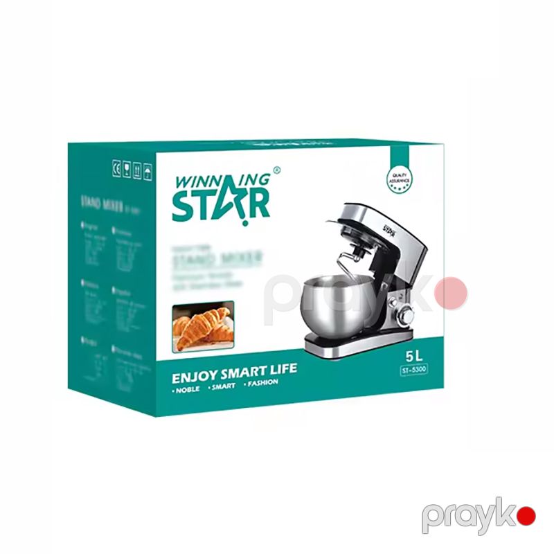 Winning Star ST-5301 Çoxfunksiyalı Portativ Qarışdırıcı Xəmir Qarışdırıcı Xəmir Yoğuran Mikser 1000W — Blenderlər, xırdalayanlar və mikserlər, Bakı (7)