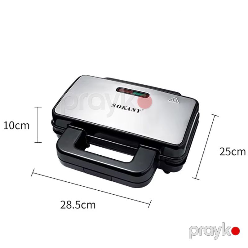 Sokany SK-BBQ-225 - Vafli Bişiricisi, 1000 Vt Yüksək Güclü, İki Tərəfli Qızdırıcı, Yapışmayan Örtük, Asan Təmizlənir, Kompakt və Portativ — Toster və vaflyasıcı, Bakı (5)