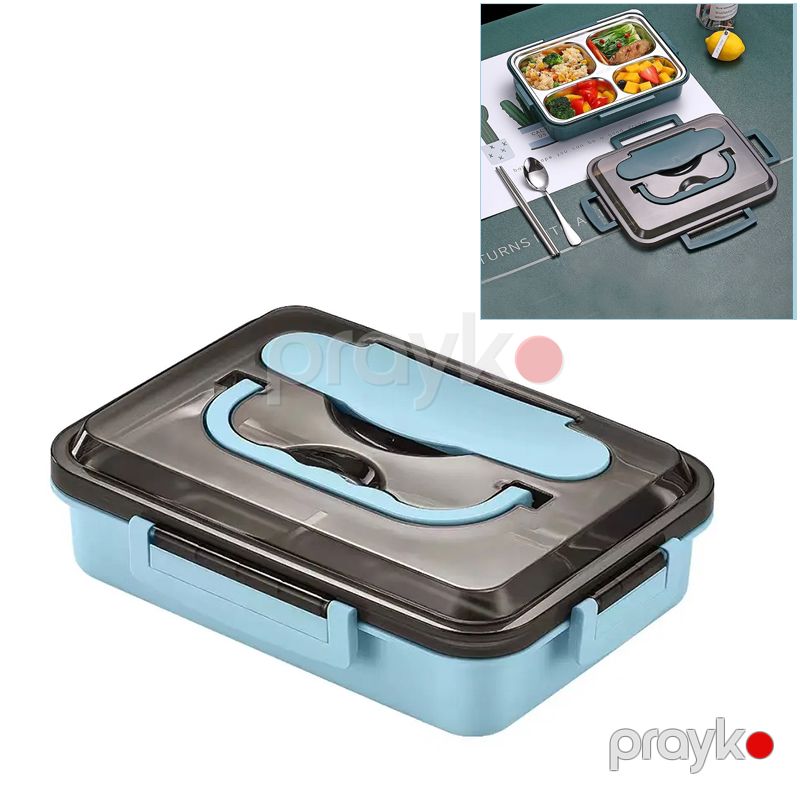 4 Bölməli Lunch box Paslanmayan polad Nahar Qutusu Qida Saxlama Qabı Sku107578 Yemək Saxlama Qabı — Qablar və mətbəx əşyaları, Bakı (2)