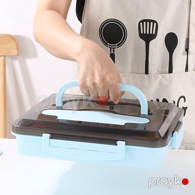 4 Bölməli Lunch box Paslanmayan polad Nahar Qutusu Qida Saxlama Qabı Sku107578 Yemək Saxlama Qabı — Qablar və mətbəx əşyaları, Bakı (6)