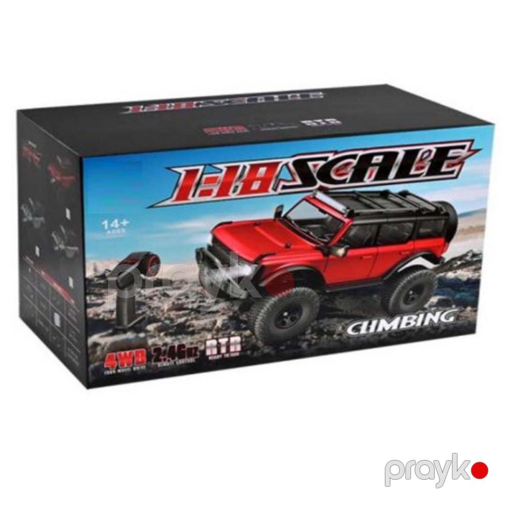 Radio ilə idarə olunan maşın Wltoys, 184023 Bronco 1/18 Rc car 4WD, Avtomobil, 14+, Boz, Radio kanalı — Mallar, Bakı (3)