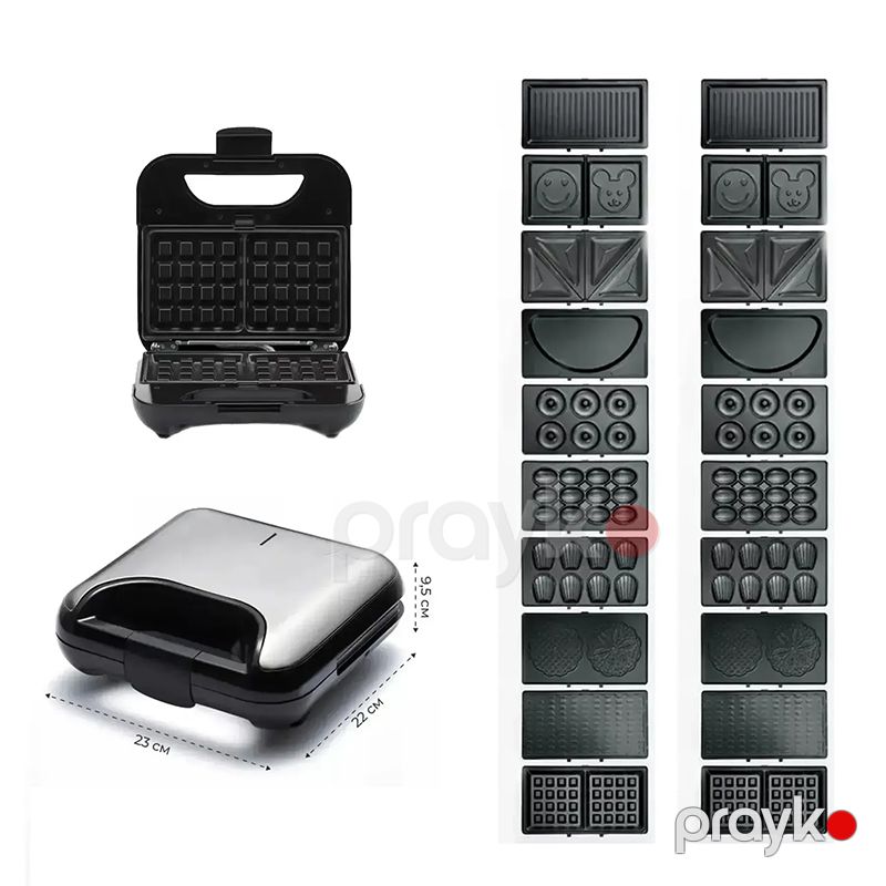 RAF 10 IN 1 Çoxfunksiyalı Sendvic Hazırlayıcı 800 W R.209 10-u 1-də 800 Vattlıq sendviç bişirmə cihazı — Toster və vaflyasıcı, Bakı (3)