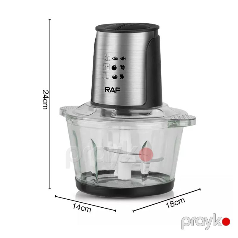 RAF R.7018 Protativ Elektrikli Blender Qida Tərəvəz Meyvə Doğrayıcısı 500W Gücə Məxsus Elektriikli Doğrayıcı 2L — Blenderlər, xırdalayanlar və mikserlər, Bakı (7)