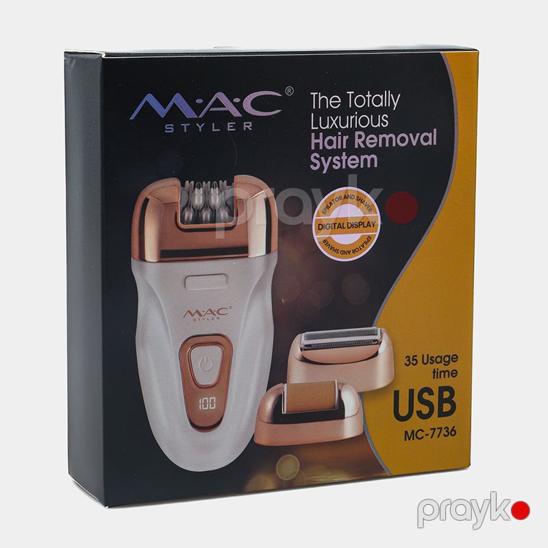 MAC Styler Simsiz Epilator Qadınlar Üçün Professional Tük Təmizləyici Epilyator MC-7732 Bədən Epilatoru — Usturalar, trimmerler və epilyatorlar, Bakı (6)