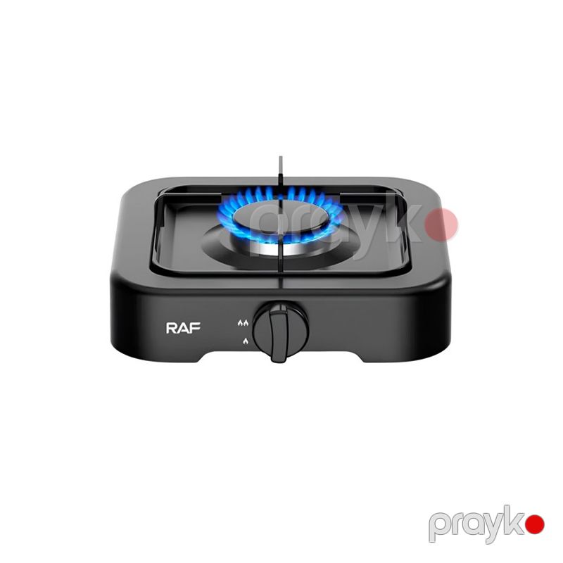 Qaz Plitəsi RAF R.8032B Qaz Sobası 1 Ocaq Qara Raf R.8032b Portativ 1 Ocaqlı Qazlı Stolüstü Soba — Plitələr, Bakı (5)