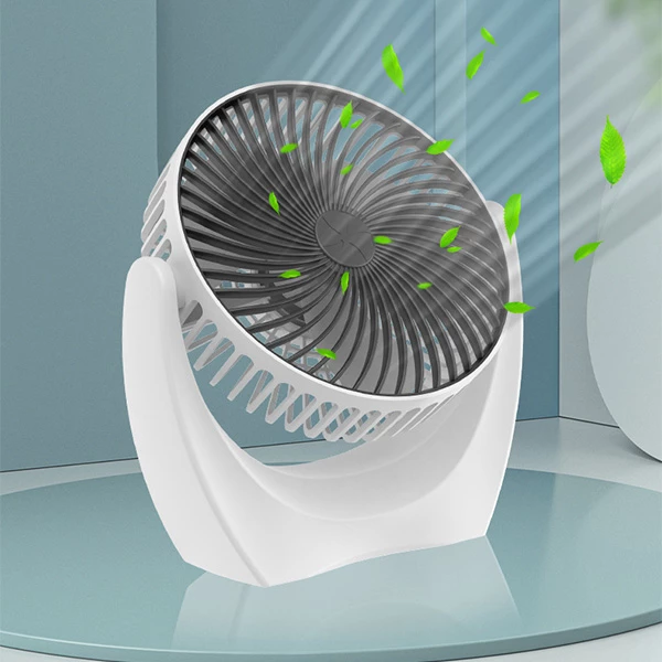 3 həddli güclü və kompakt fırlanan ventilyator Colorful Desktop Fan USB və akumulyatorlu — Mallar, Bakı (4)