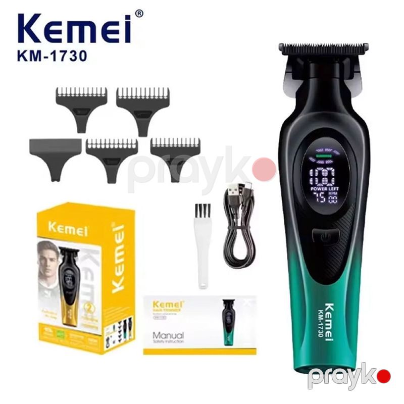 Kemei-1730 - Trimmer Güclü Elektrikli Saç Kəsici Saç Kəsici Maşın Şarj Edilə Bilən Trimmer — Usturalar, trimmerler və epilyatorlar, Bakı (4)