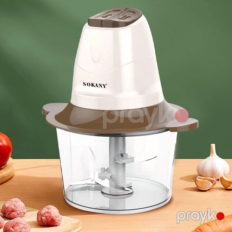 Sokany 2L Elektrikli Şüşə Qida Kombaynı 300W Gücündə İki Qat Paslanmaz Polad Mətbəx Doğrayıcısı — Blenderlər, xırdalayanlar və mikserlər, Bakı (4)
