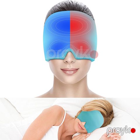 Yadımı Ağrı Kəsici Migren Maskası Çoxistifadəli Soyuq İsti Terapiya Maskası Soyuducu Buz Torbası Effektinə Malik Miqren Papağı — Bakı