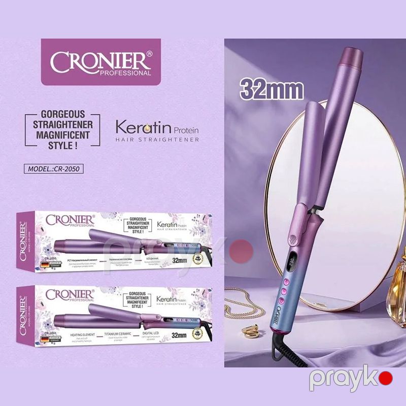 Cronıer CR-2050 Peşəkar Elektrikli Saç Burma Feni Qıvrım Saçlar Üçün Buruq Ütü Feni Maşa — Fən, Bakı (6)