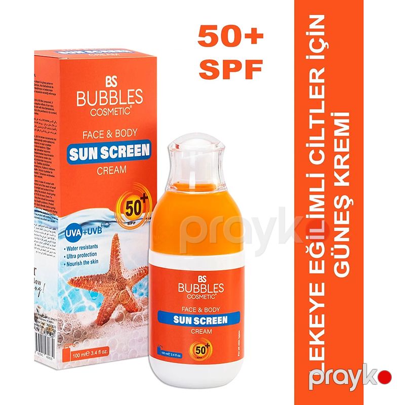 Bs Bubbles Cosmetic Spf 50 Günəşdən Yüksək Qoruma və 48 Saat Nemlendirme Özəllikli 100ml Günəş Kremi — Gözəllik və səhiyyə, Bakı (5)
