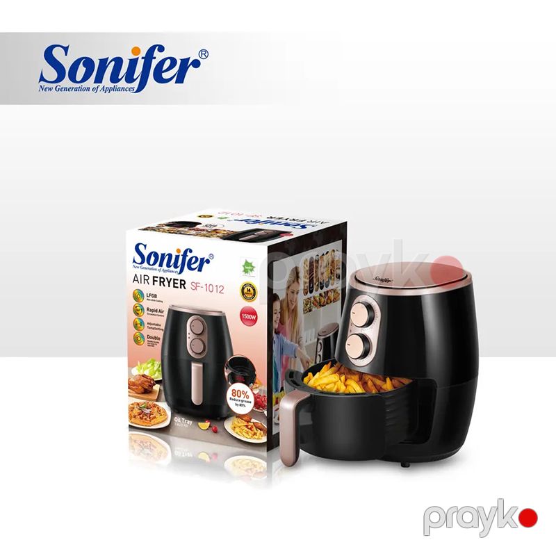 Yüksək Keyfiyyətə Malik Sonifer Elektrili Hava Fritözü 1500W Gücündə 200C Temperatur Diapazonu 3.6L Mexaniki Taymer — Digər mətbəx texnikası, Bakı (8)