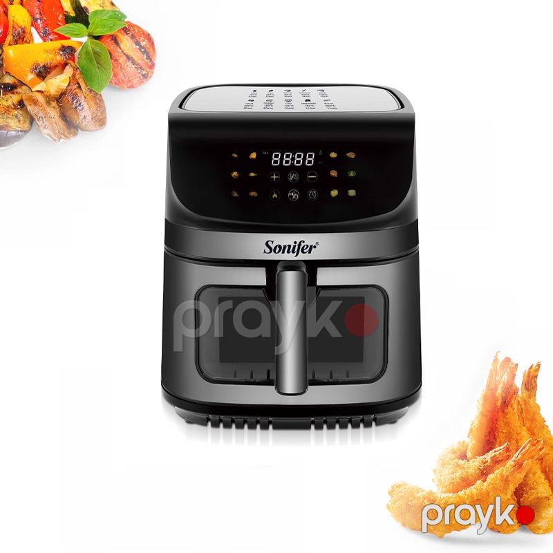Vizual Pəncərəli Rəqəmsal LED Ekranlı Sonifer SF-1040 Airfryer Yüksək Keyfiyyətli Böyük Tutumlu Elektrikli Hava Qızdırıcısı Fritöz — Digər mətbəx texnikası, Bakı (4)