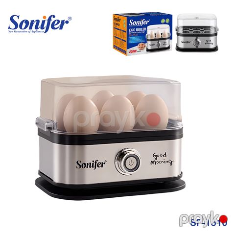 Sonifer SF-1510 Mini Elektrikli Yumurta Bişirən 6 Sürətli Buxar Qazanı Sonifer SF-1510 Buxarlı Yumurta Qazanı — Bakı