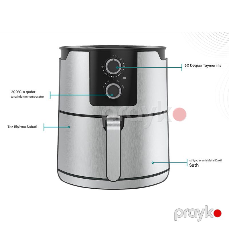 Kumtel HAF-07 Çoxfunksiyalı Qızardıcı Air Fryer Fritöz — Digər mətbəx texnikası, Bakı (6)