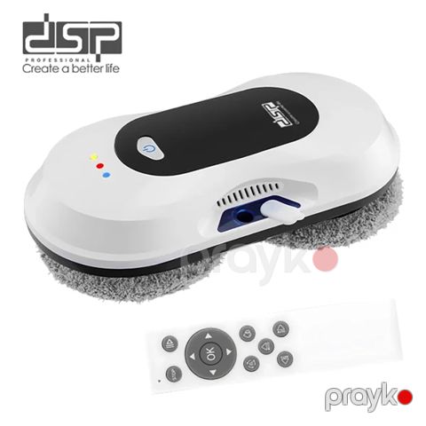 DSP KD2091 Ağıllı Pəncərə Təmizləyici Robot Avtomatik Su Spreyi və Uzaqdan İdarəetmə ilə 5600Pa Şüşə silən Pəncərə Təmizləyici — Bakı
