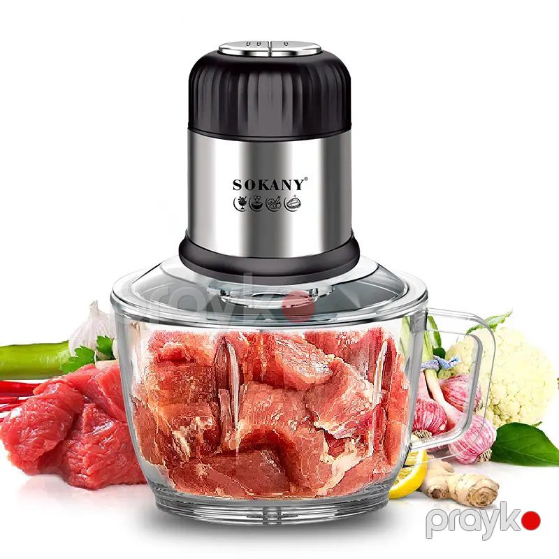 Çoxfunksiyalı Sokany Elektrikli Blender 800W İki Sürət Ayarlı Güclü Ət Çəkən Maşın Yüksək Səmərəli Qida Doğrayıcısı — Blenderlər, xırdalayanlar və mikserlər, Bakı (2)