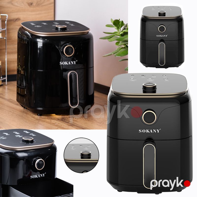 Sokany Fritöz SK-10026 Hava fritöz Sokany SK-10026 Qara 4,5L Mexaniki idarəetmə ilə hava fritözü 1400W Ağıllı — Digər mətbəx texnikası, Bakı (2)