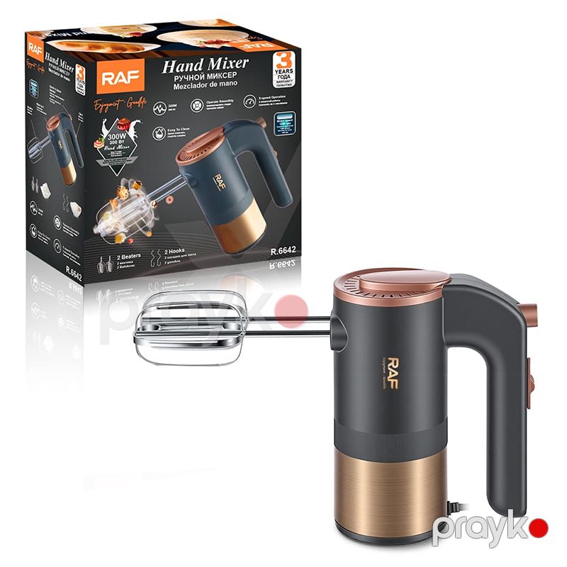 R.6642 Ev Mətbəx Çörək Xəmiri Unu Elektrikli Yumurta Çalıcı Əl Mikseri RAF R.6642 — Blenderlər, xırdalayanlar və mikserlər, Bakı (2)
