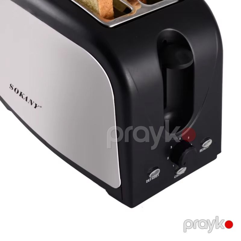 Sokany HJT-008S Elektrikli Toster 2 Dilim 7 Sürətli Çörək Qızardan 800W — Toster və vaflyasıcı, Bakı (2)
