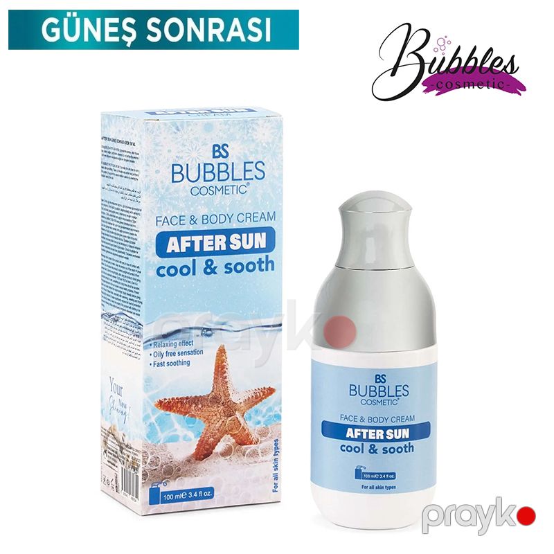 Günəşdən Sonra Bədən Nəmləndirici Təravətləndirici Nəmrəndirici Krem Bs Bubbles Cosmetic Günəş Sonrası Krem 100ml — Gözəllik və səhiyyə, Bakı (3)