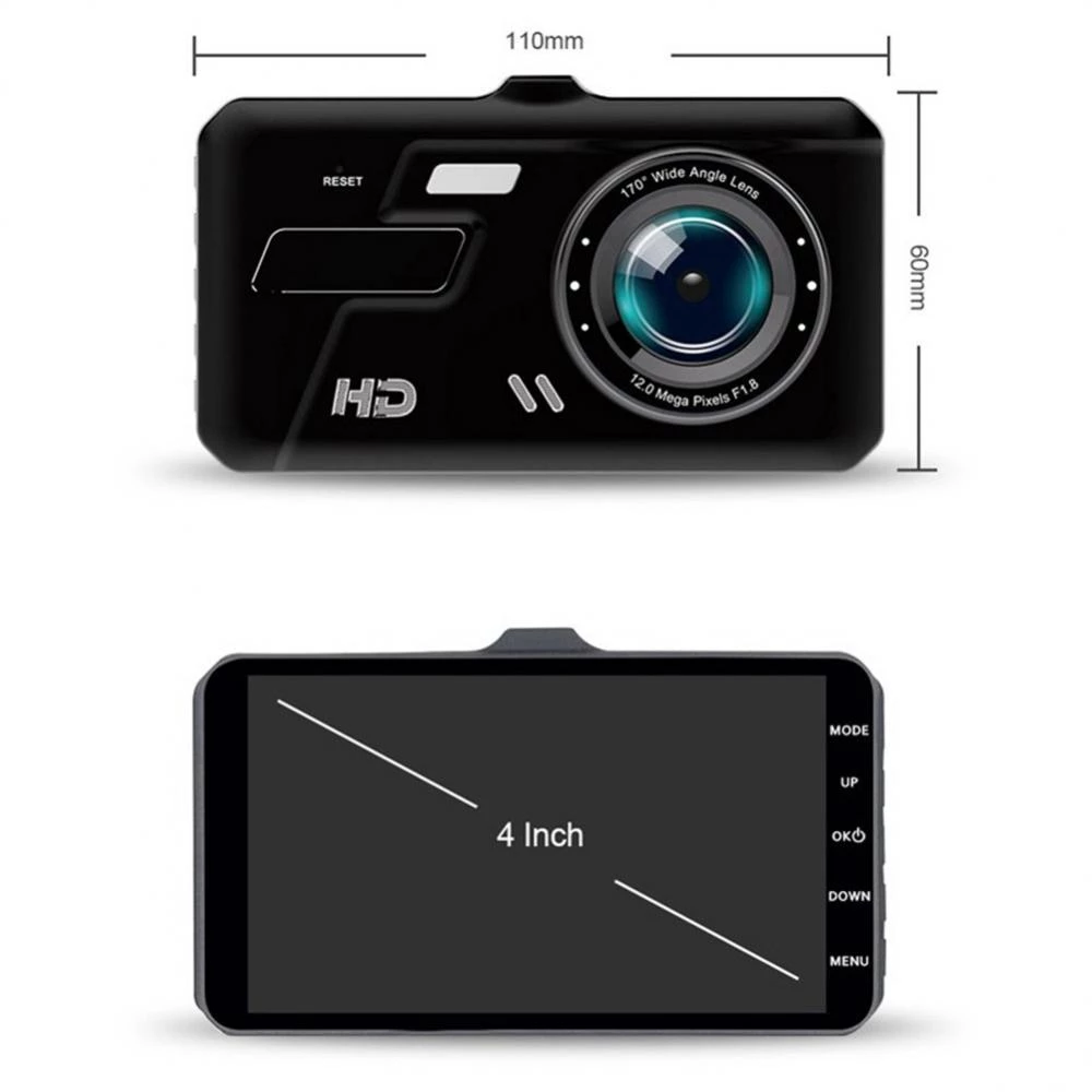 BT-100CC avtomobil video qeydiyyatçısı - iki kamera, 4 düym sensorlu ekran. Hədiyyə kompaniyası: MikroSD yaddaş kartı 32 Gb 10 klass — Mallar, Bakı (5)