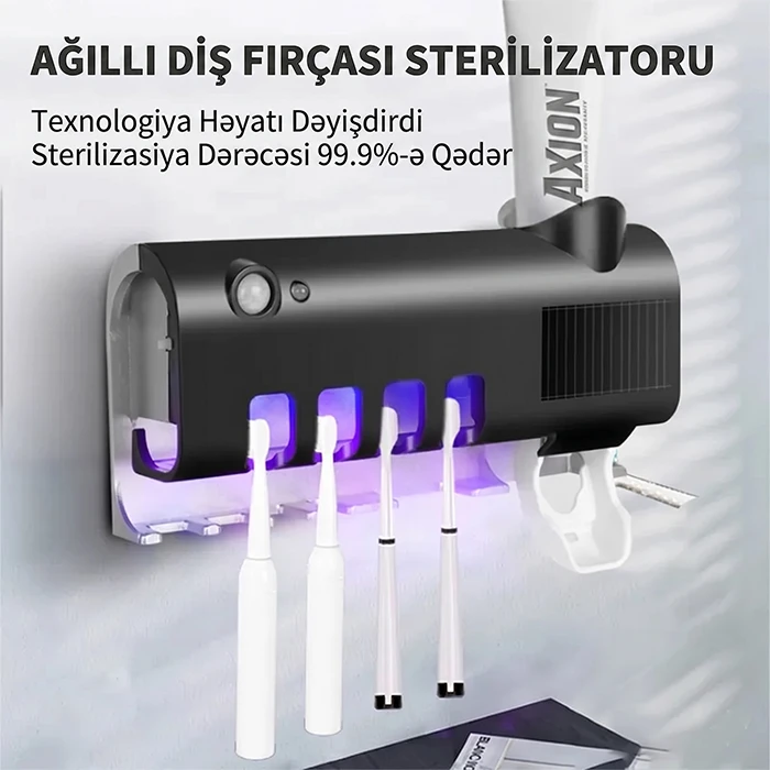Dozatorlu Ağıllı UV Diş Fırçası Sterilizatoru və Tutacağı — Mallar, Bakı (3)