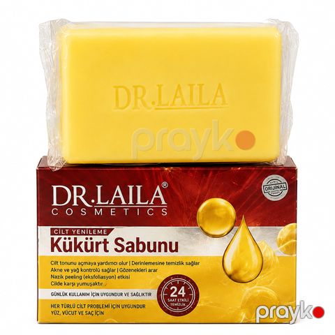 Dr. Laila Cosmetics Kükürt Sabunu – Üz, Bədən və Saç üçün Təbii Təmizləyici Sabun 100 q — Bakı