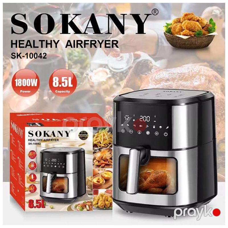 Sokany SK-10042 Elektrikli Qızartma Maşını Fritöz Böyük Tutumlu Airfryer 8,5 L — Digər mətbəx texnikası, Bakı (3)